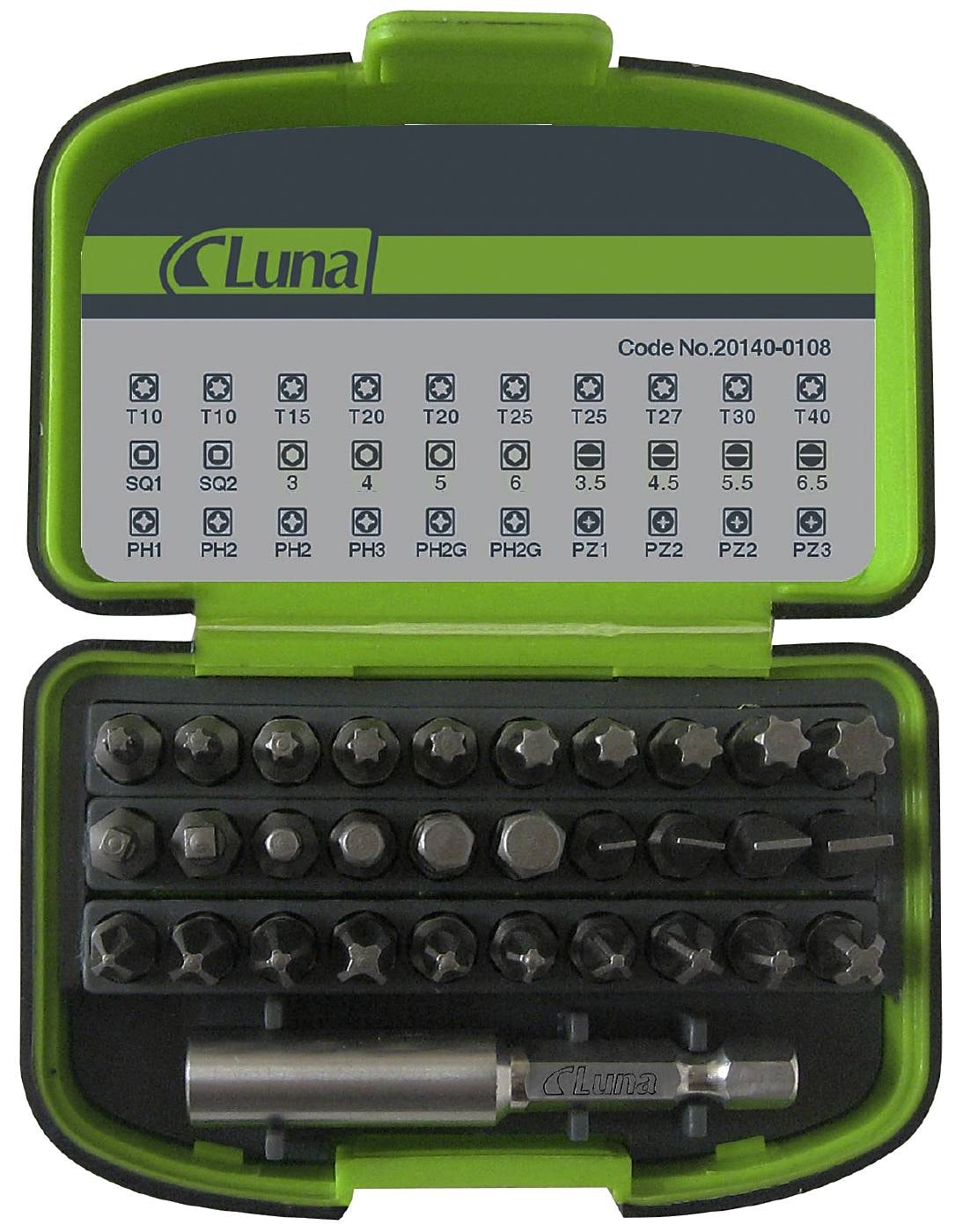 Luna bitssæt med magnetisk bitsholder 31 dele