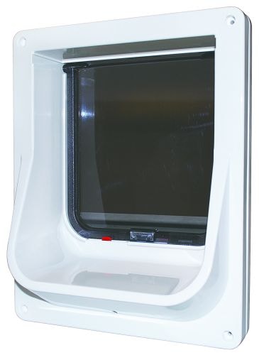 Cat Mate kattedør hvid 4-vejs lås magnet K254W