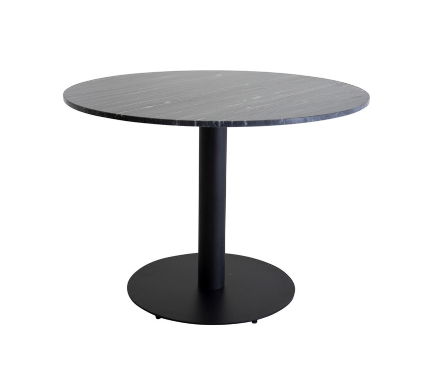 Venture Design Estelle spisebord i messing/sort marmor Ø106 x H75 cm