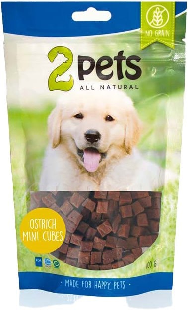 2pets Minicubes Ostrich/Struds 400 g