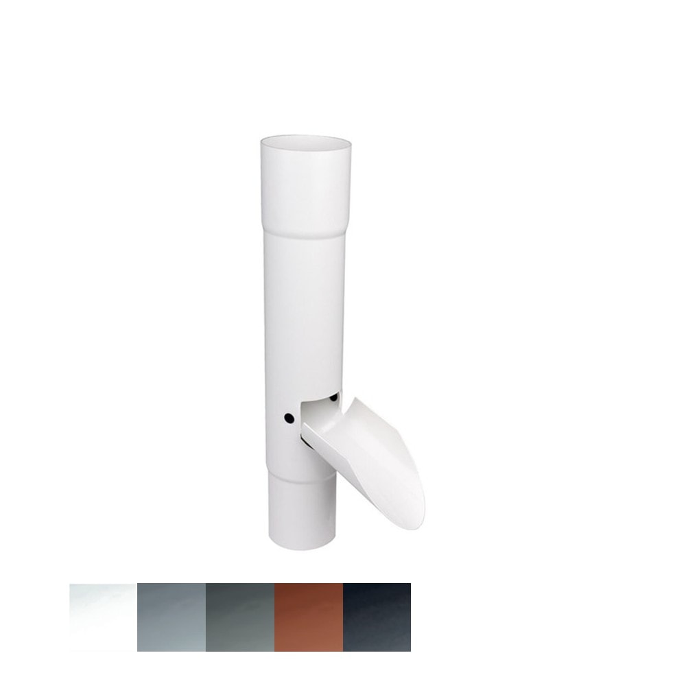 Plastmo vandudviser med klap 75 mm sort