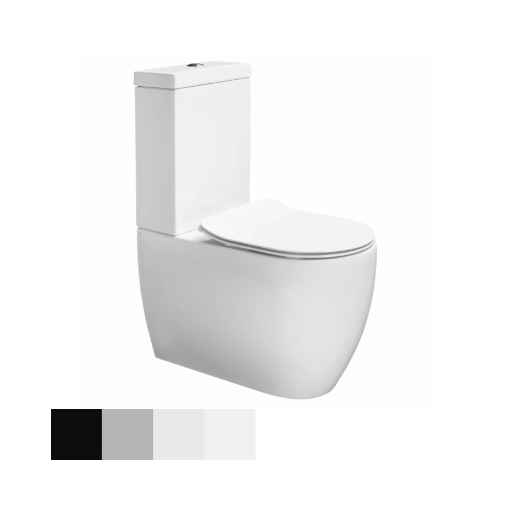 Lavabo Glomp Rimless BTW gulvstående toilet i matsort
