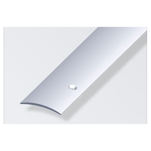 Alfer tæppeovergang 50 x 5 mm alueloxeret buet profil sidehuller 1 meter