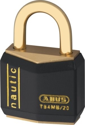 Abus hængelås Nautic sort 20 mm.