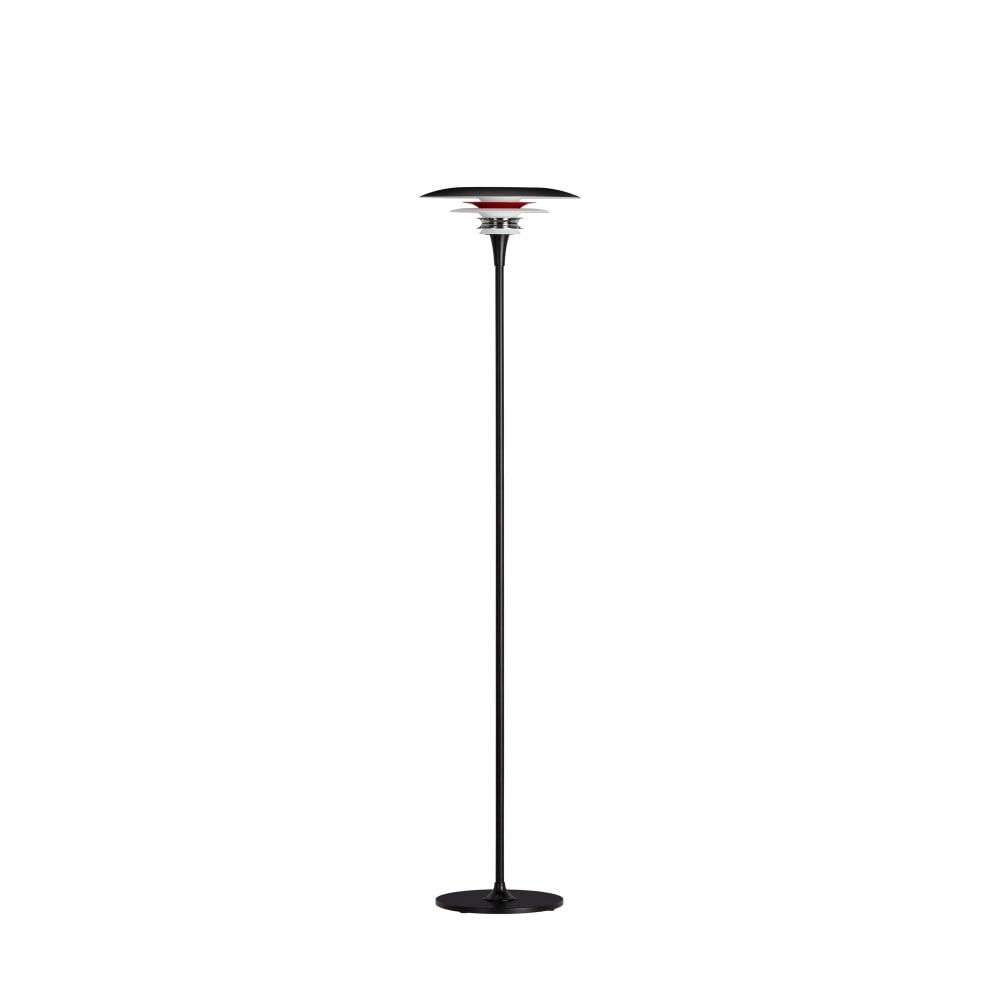 Belid Diablo gulvlampe mat sort/blank rød G9 Ø30 cm H134,5 cm