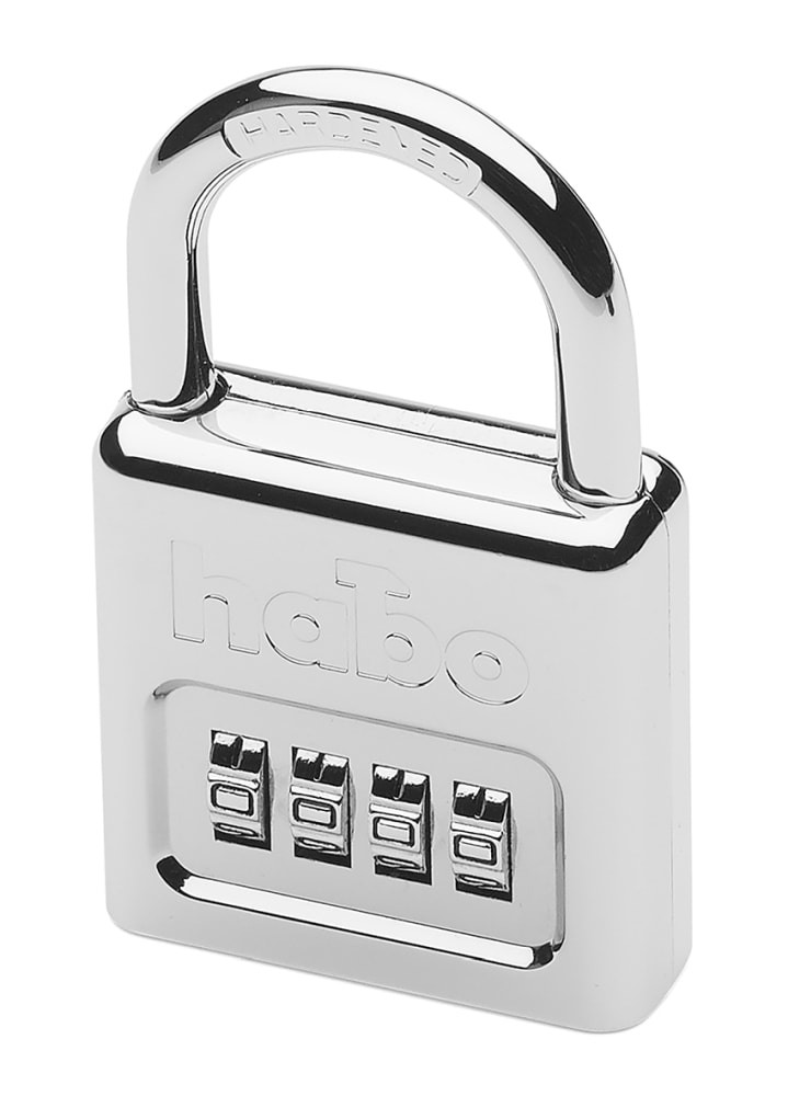 Habo hængelås 203-50 krom 28 mm