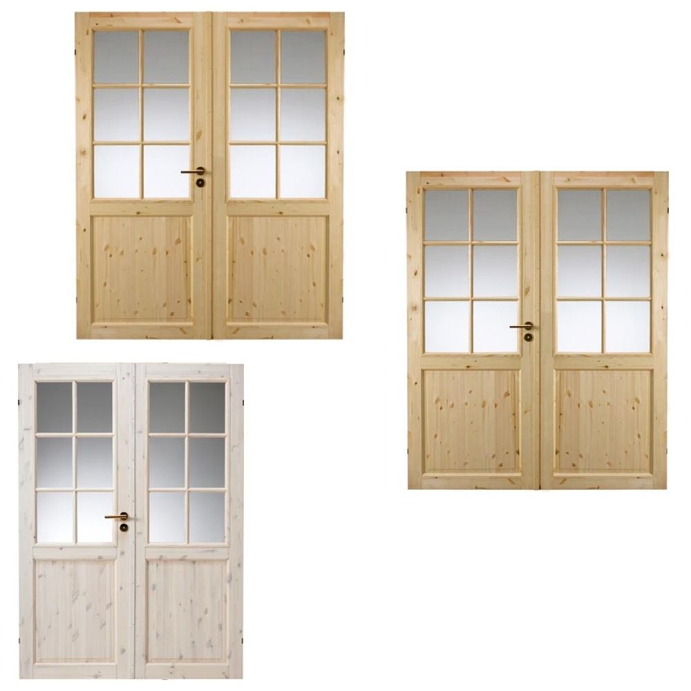 Swedoor Tradition SP6+ SP6 ubeh. fyr db.fyldningsdør 82,5+82,5x204 cm (17x21)