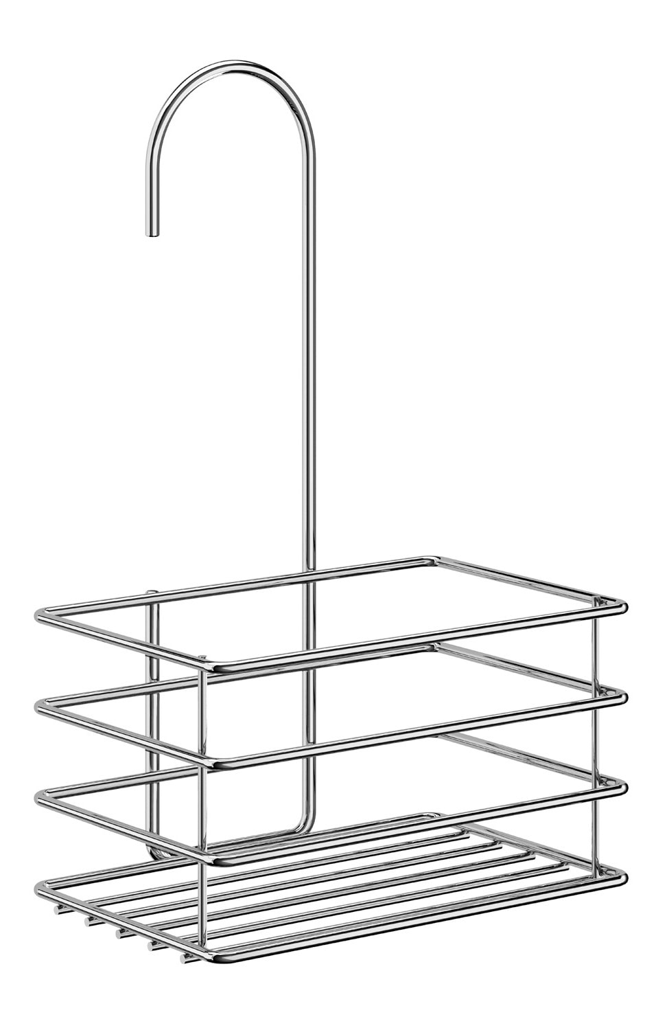 Beslagsboden brusekurv i krom til bruseblandere H283 mm