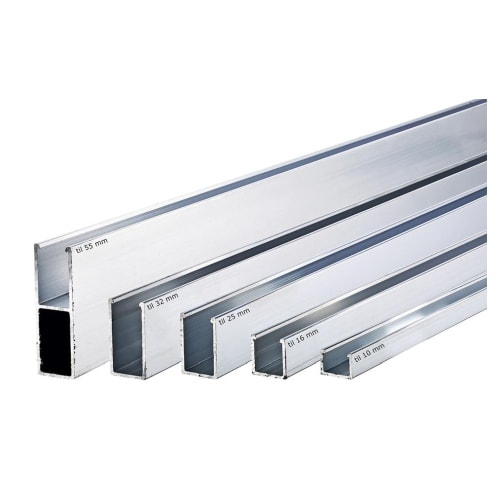 Rias alu-klipseskinne til 55 mm termotag 6000 mm