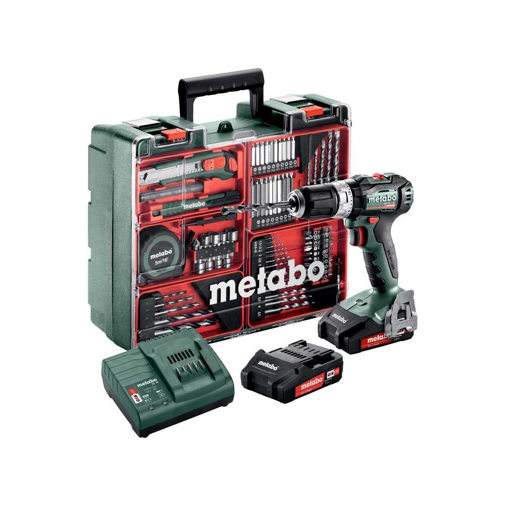 Metabo SB 18 L BL slagboremaskine 18V med 2 x 2,0 Ah batteri og lader