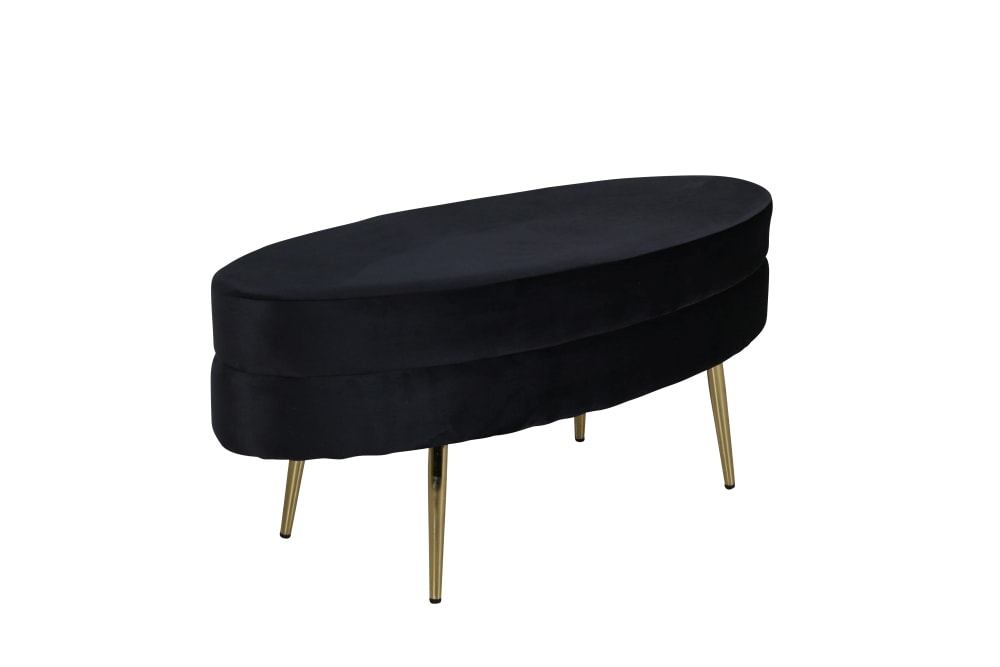 Venture Design Otto ottoman i messing/sort velour