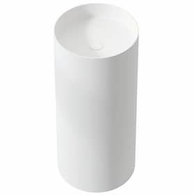 Lavabo Como Solid Surface Ø39 søjlehåndvask i hvid