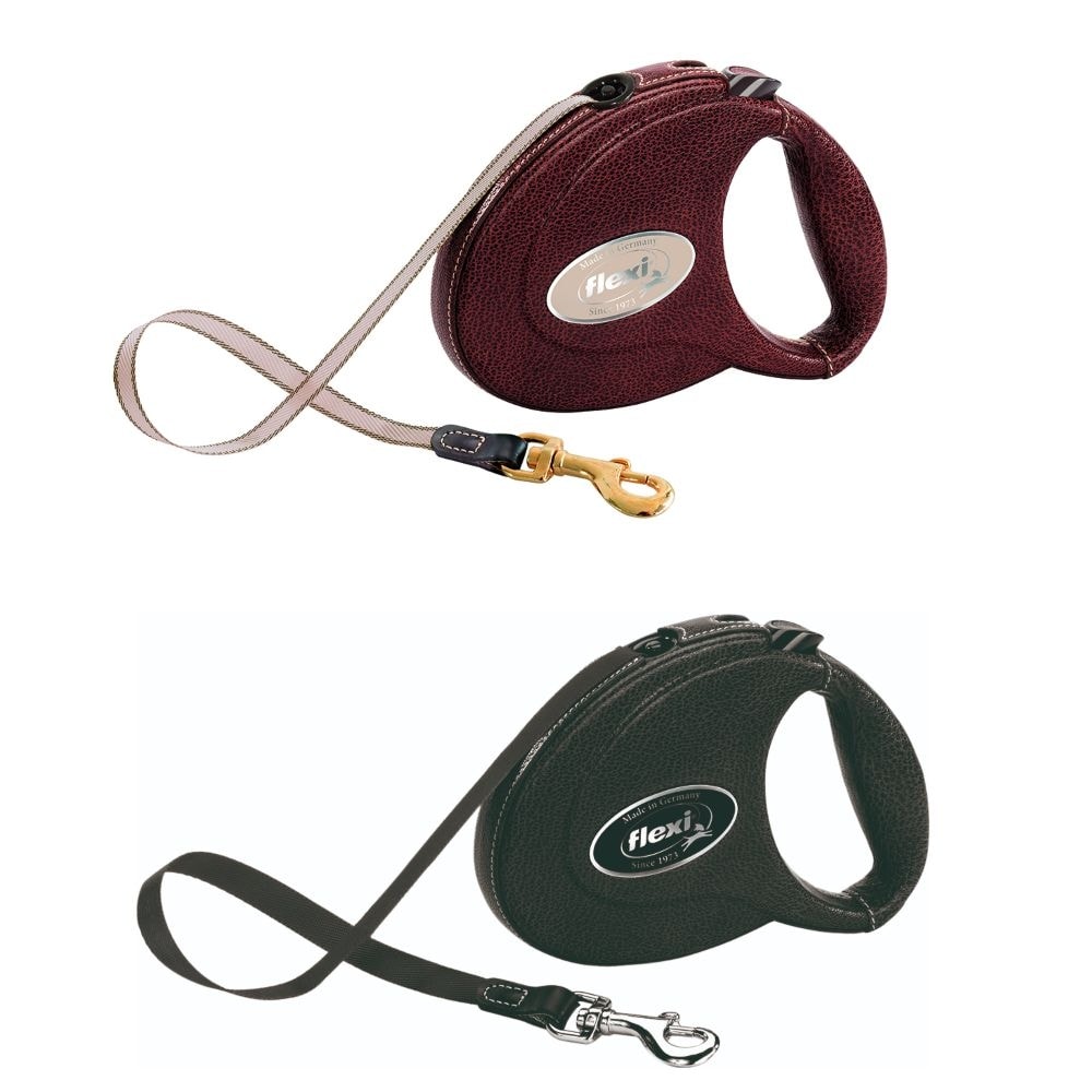 Flexi Leather hundesnor med bånd