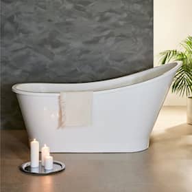 Bathlife Dvala 1600 badekar i hvid støbemarmor