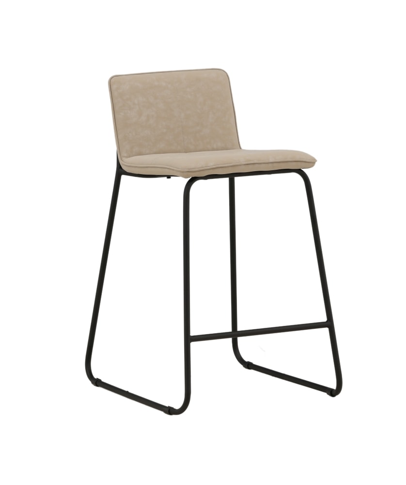 Venture Design Bisbee barstol i sort/mørkegrå mikrofiber