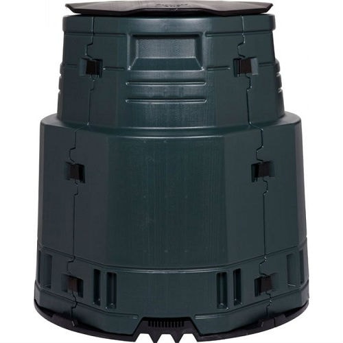 Greenline Master Plus isoleret kompostbeholder i sort på 375 liter