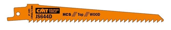 CMT JS644D bajonetsavklinge 150 mm HCS Top til træ 5 stk.