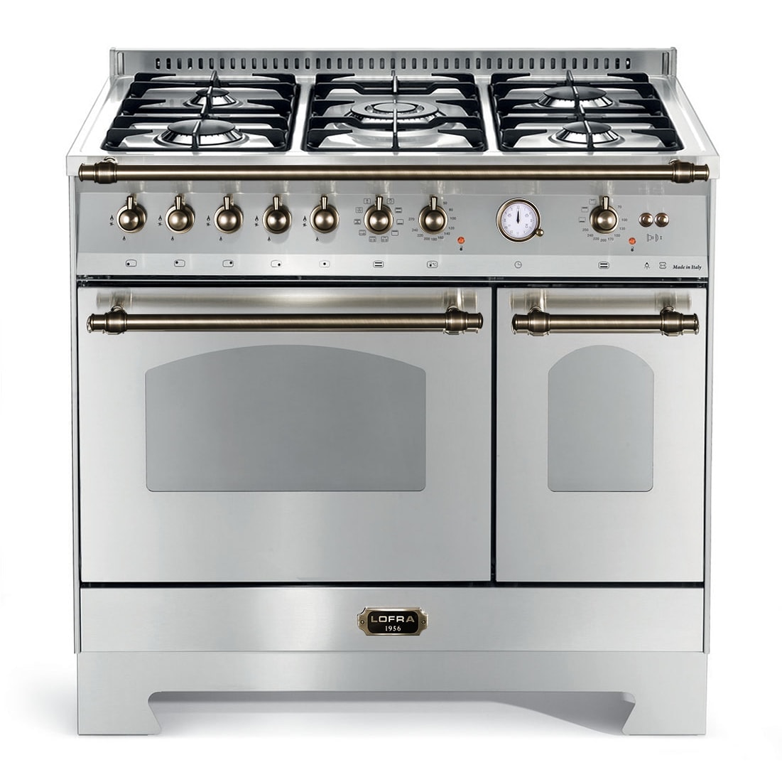 Lofra Dolce Vita komfur gas 2 ovne rustfri/bronze 90 cm