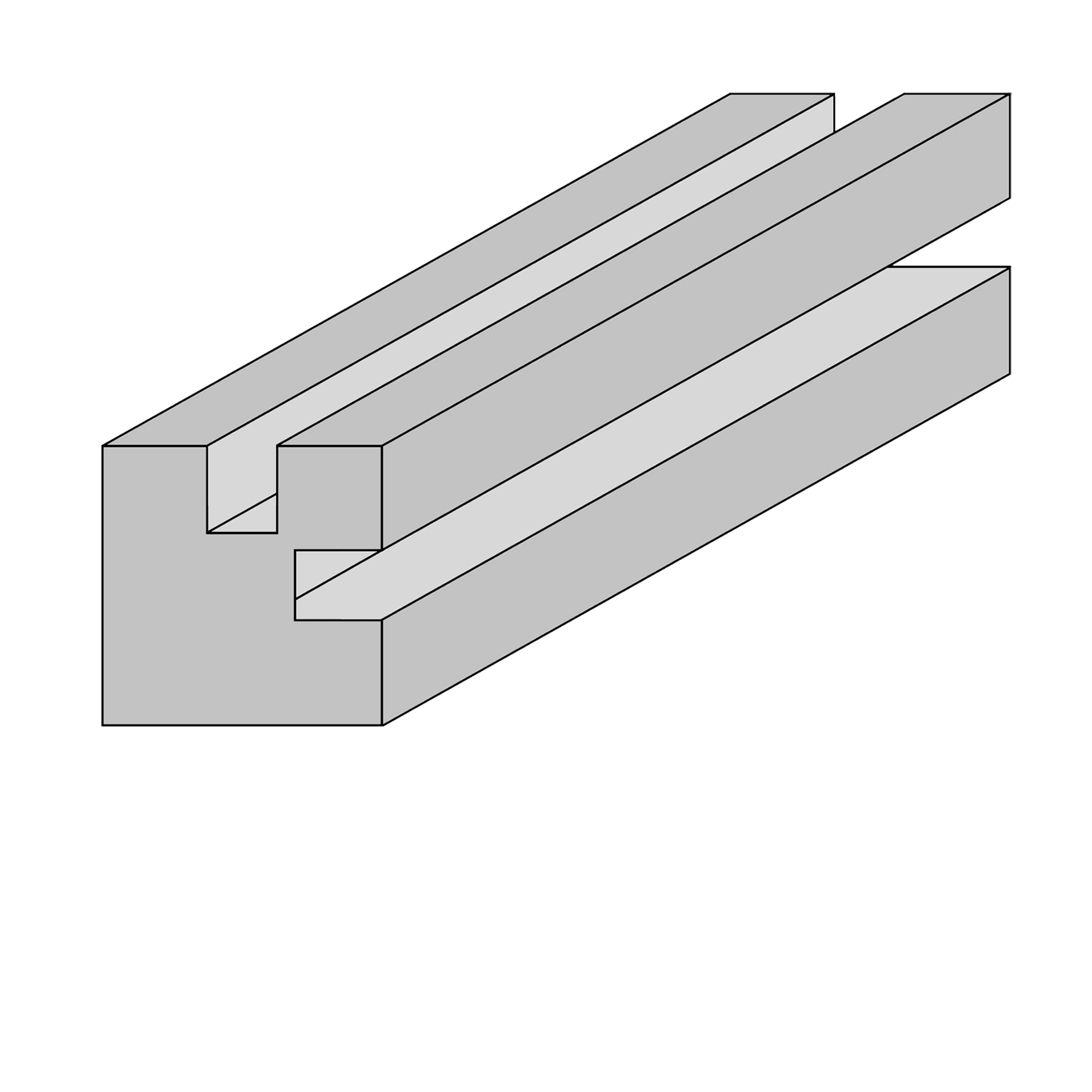 Hortus stolpe til profilhegn hjørne 90 x 90 x 2700 mm