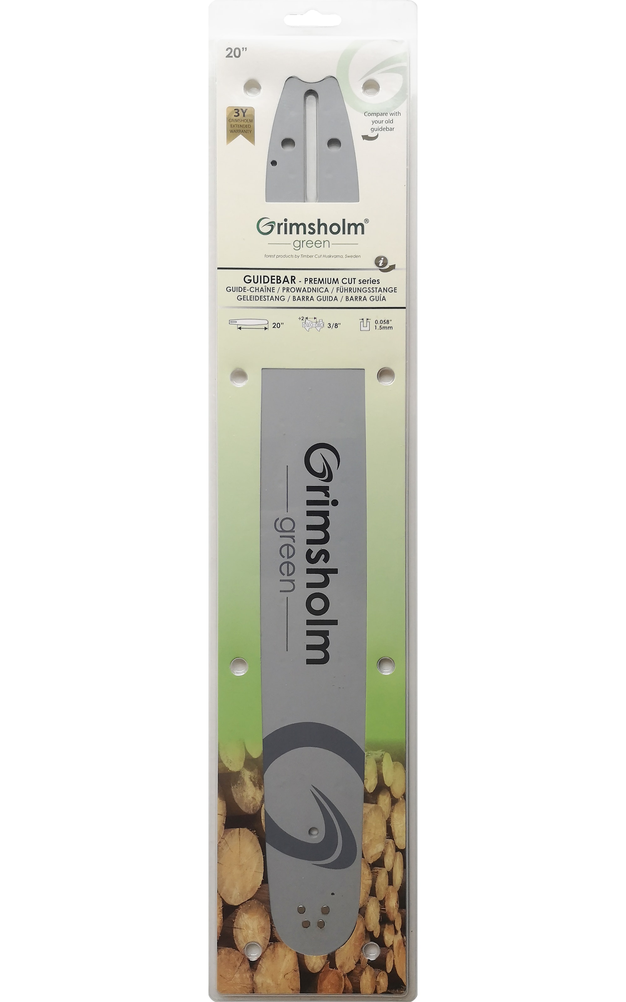 Grimsholm 20" 3/8" 1,5mm Premium Cut Motorsavskæde