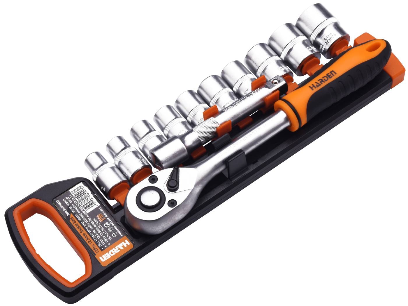 Harden topnøglesæt 1/2" 13 dele