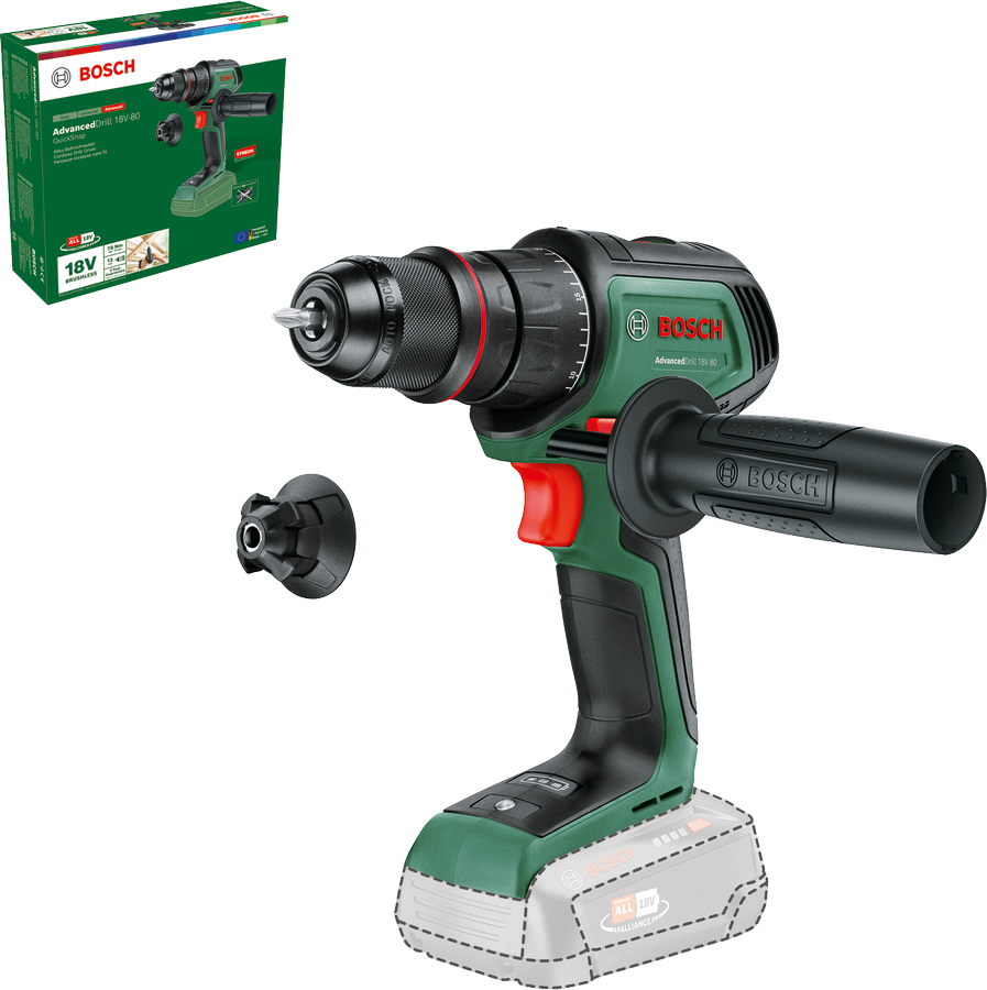 Bosch DIY Akkuskruemaskine Adv 18V-80 Solo M/Tilb