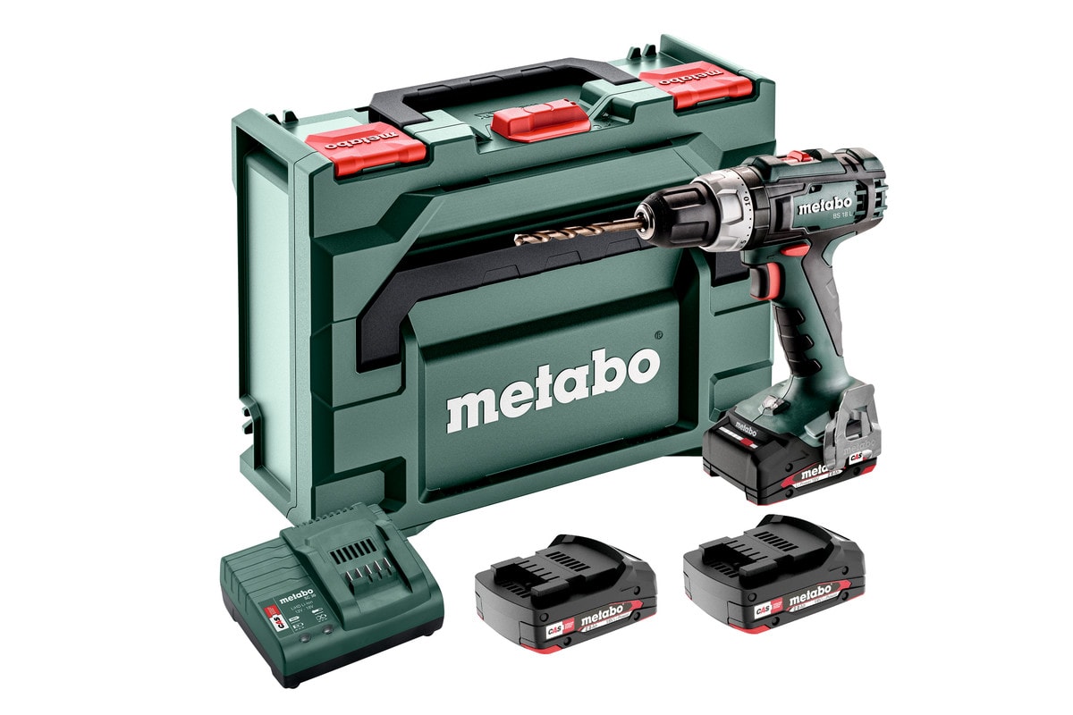 Metabo skruetrækker BS 18 L Set med 3x2Ah batterier og lader