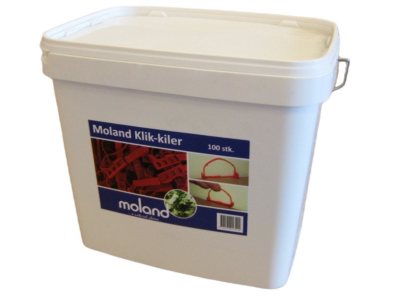 Moland klik-kiler i plast 100 stk.