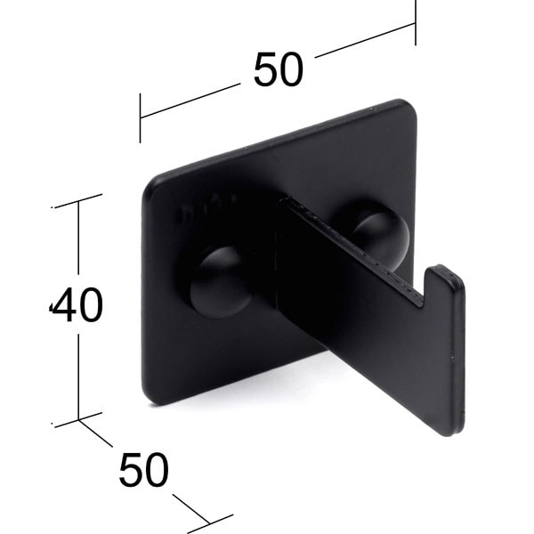 Habo Poseidon Håndklædekrog Enkelt Sort