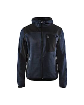 Blåkläder strikket jakke med softshell mørk marineblå/sort S
