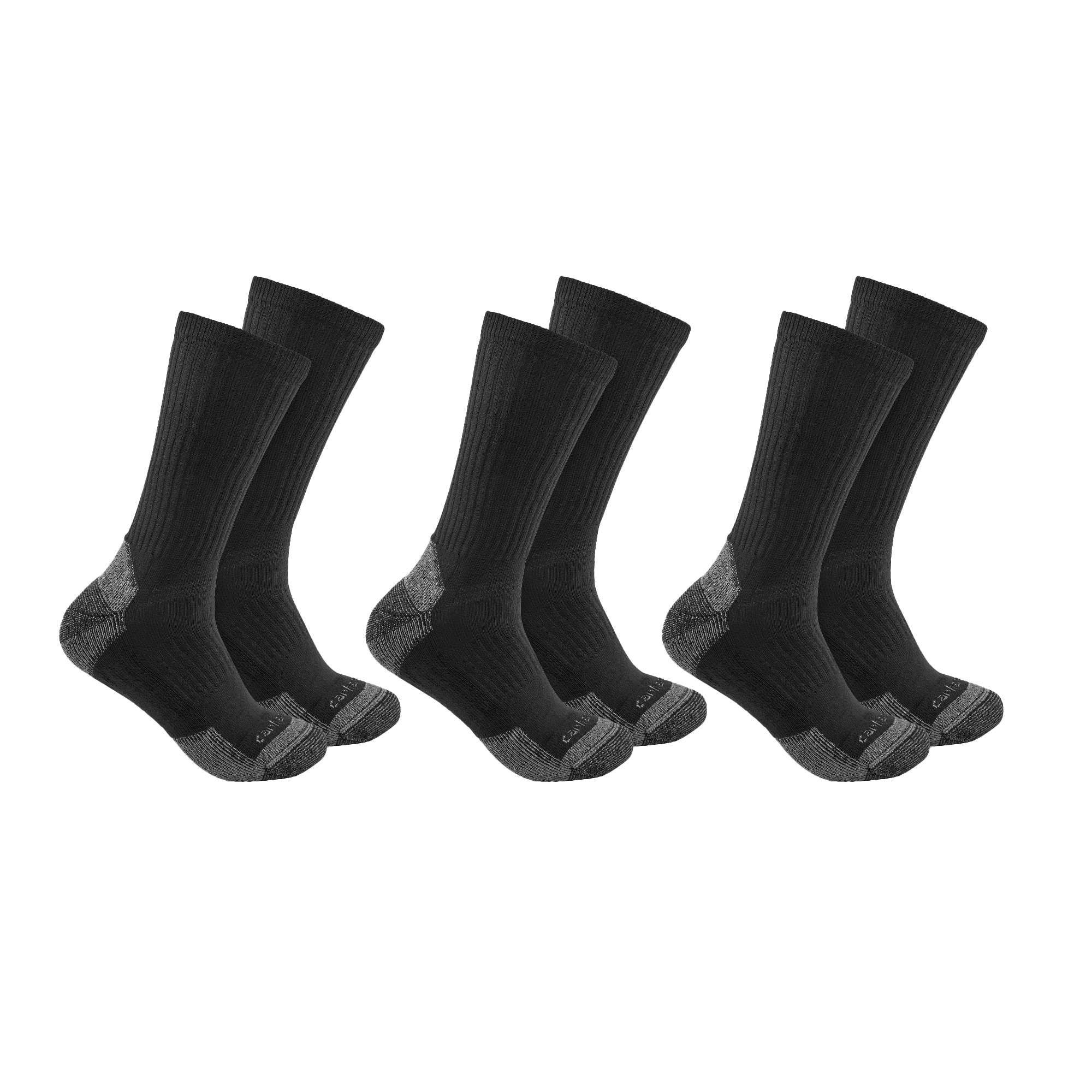 Carhartt Crew Socks 3-Pack Men Black L