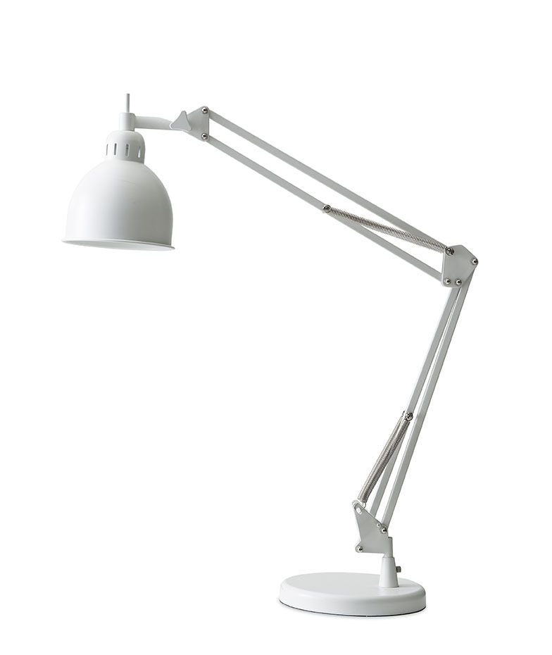 Frandsen Job bordlampe matt white E14 Ø13,5 cm H65-114 cm