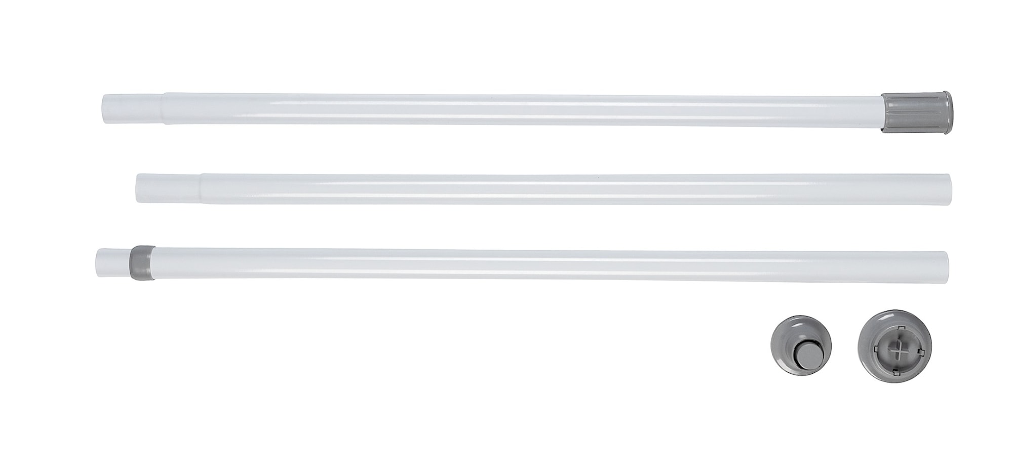 Wenko Hercules fjederstang hvid, vertikal Ø7,5 x 165-300 cm