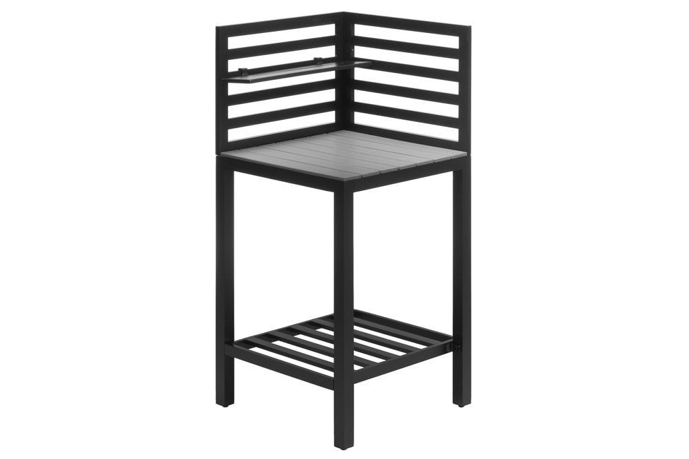 4Living udekøkken bord hjørne i sort 60 x 60 x 127 cm