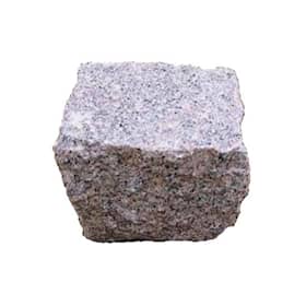 Chaussesten håndhugget granit rødgrå 9 x 9 x 8/10 cm