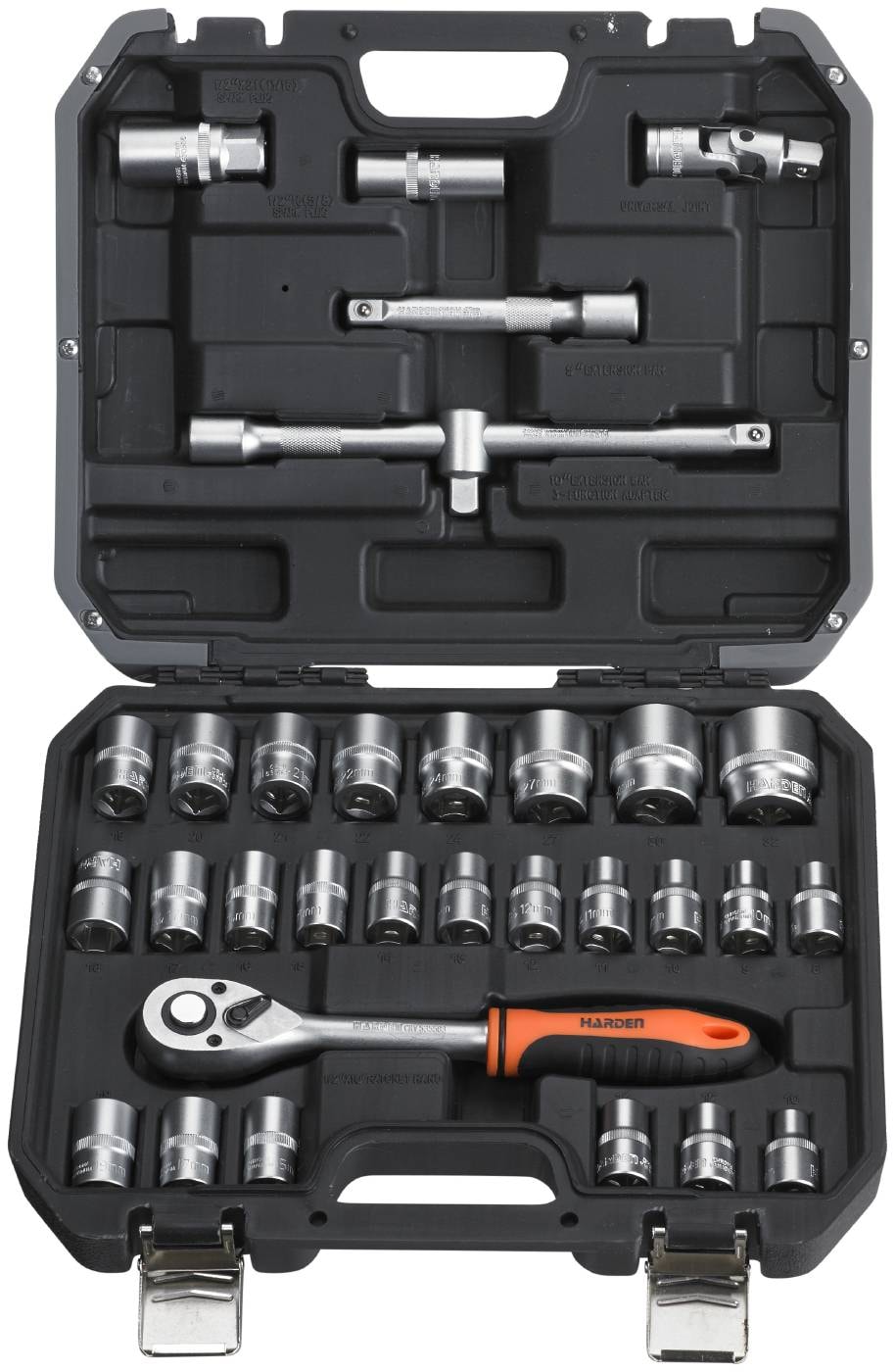 Harden topnøglesæt 1/2" 32 dele