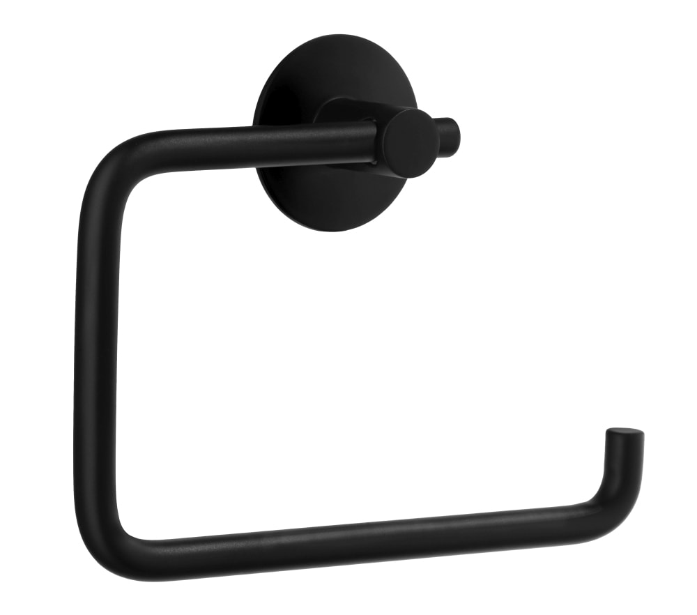 Beslagsboden 1130 toiletpapirholder selvklæbende sort rustfri