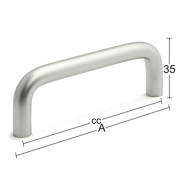 Habo Møbelgreb Cc128 2Stk Hanna Matkrom