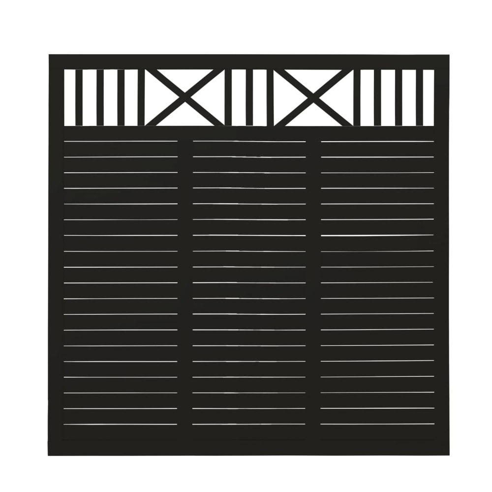 Plus Nostalgi hegn grundmalet sort 90 x 180 cm