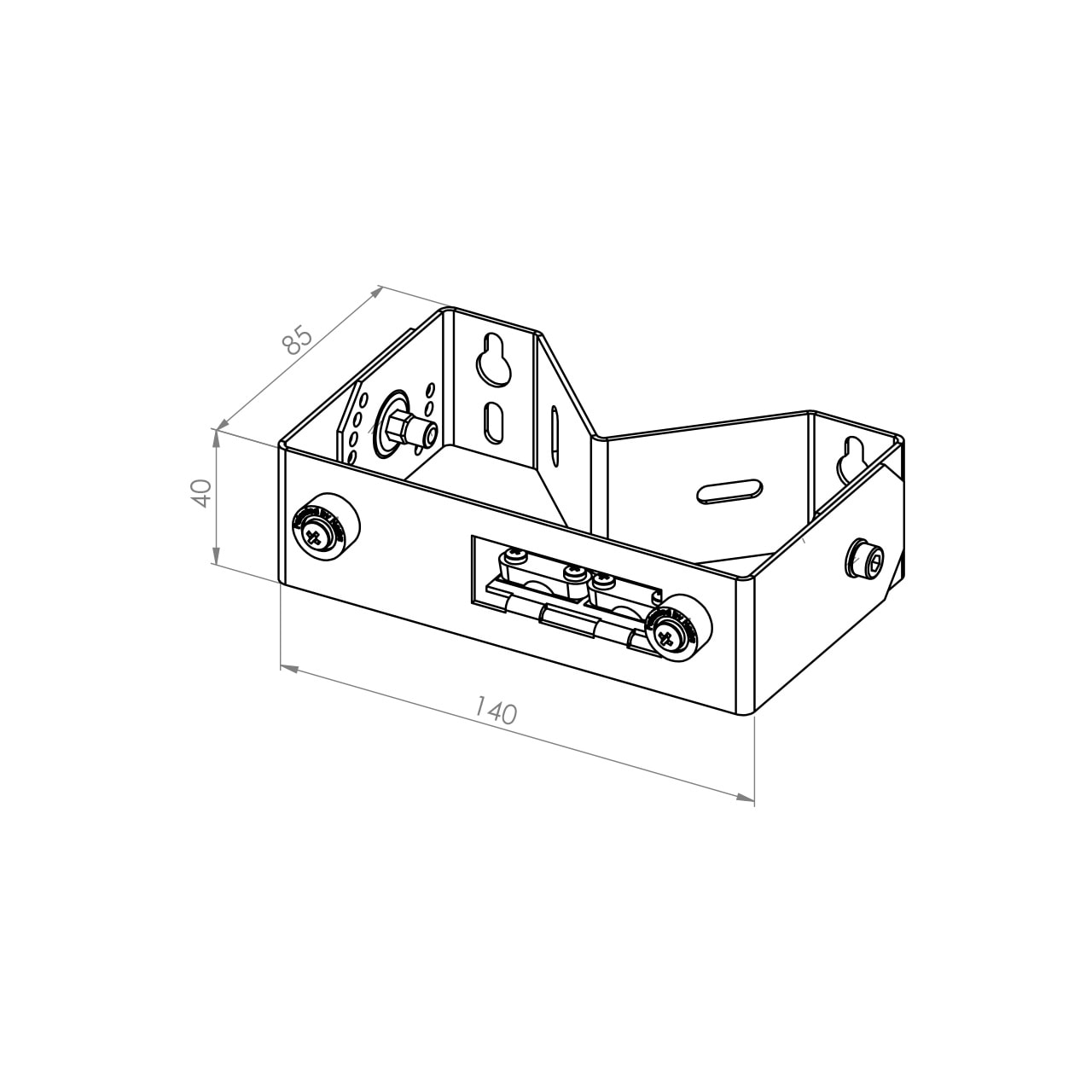 Norlys hjørnebeslag hvid nr. 151W