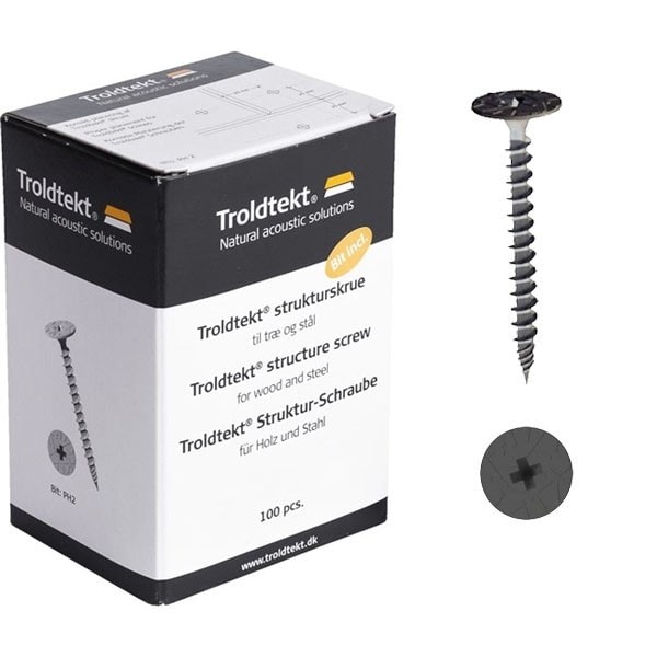 Troldtekt strukturskrue til træ og stål 100 stk.
