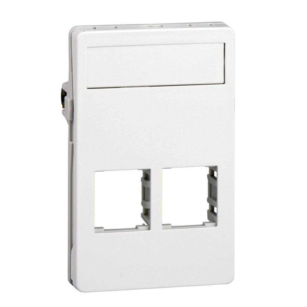 LK Fuga dataudtag til 2 x Actassi RJ45 hvid 1 1/2 modul