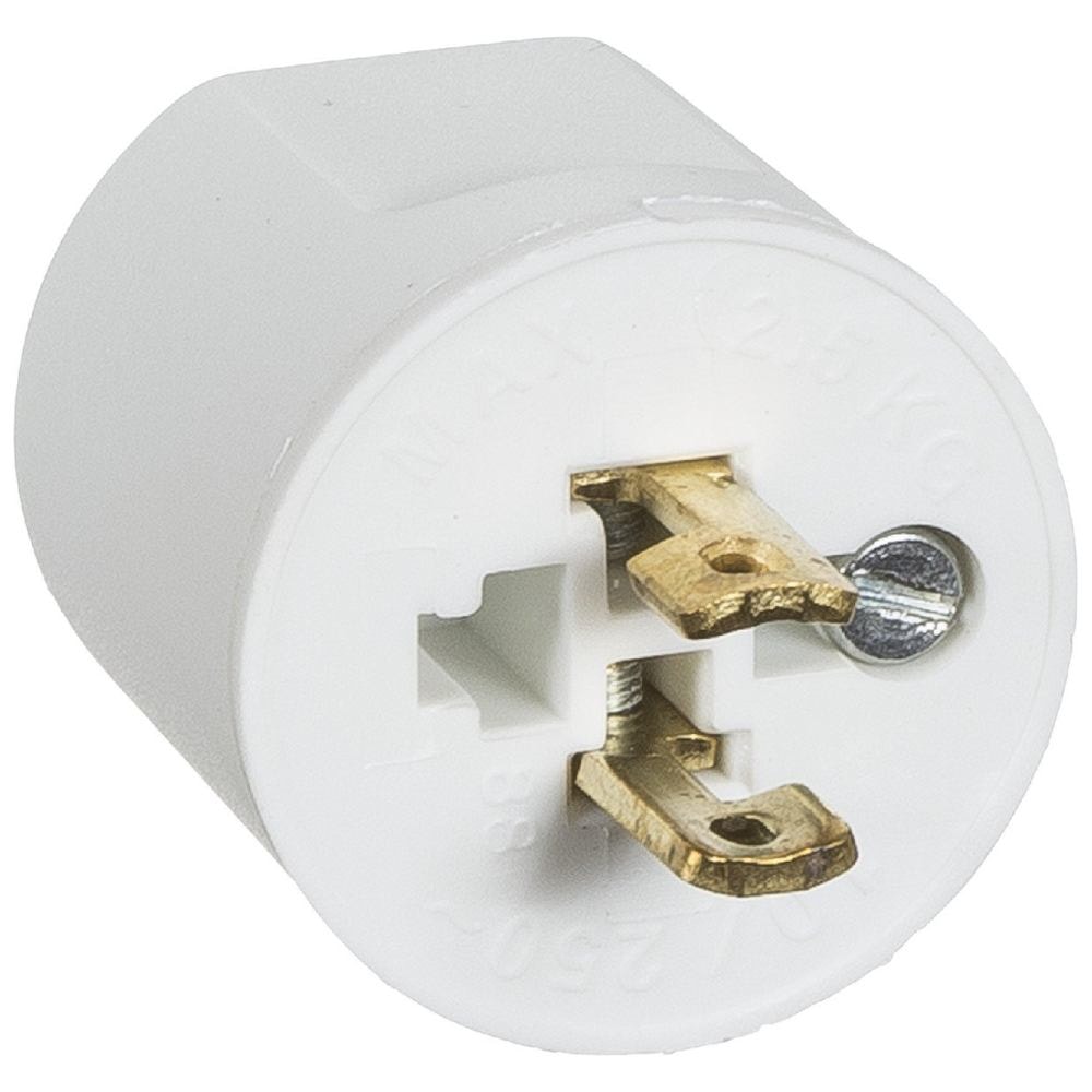 LK lampestikprop hvid 2-leder