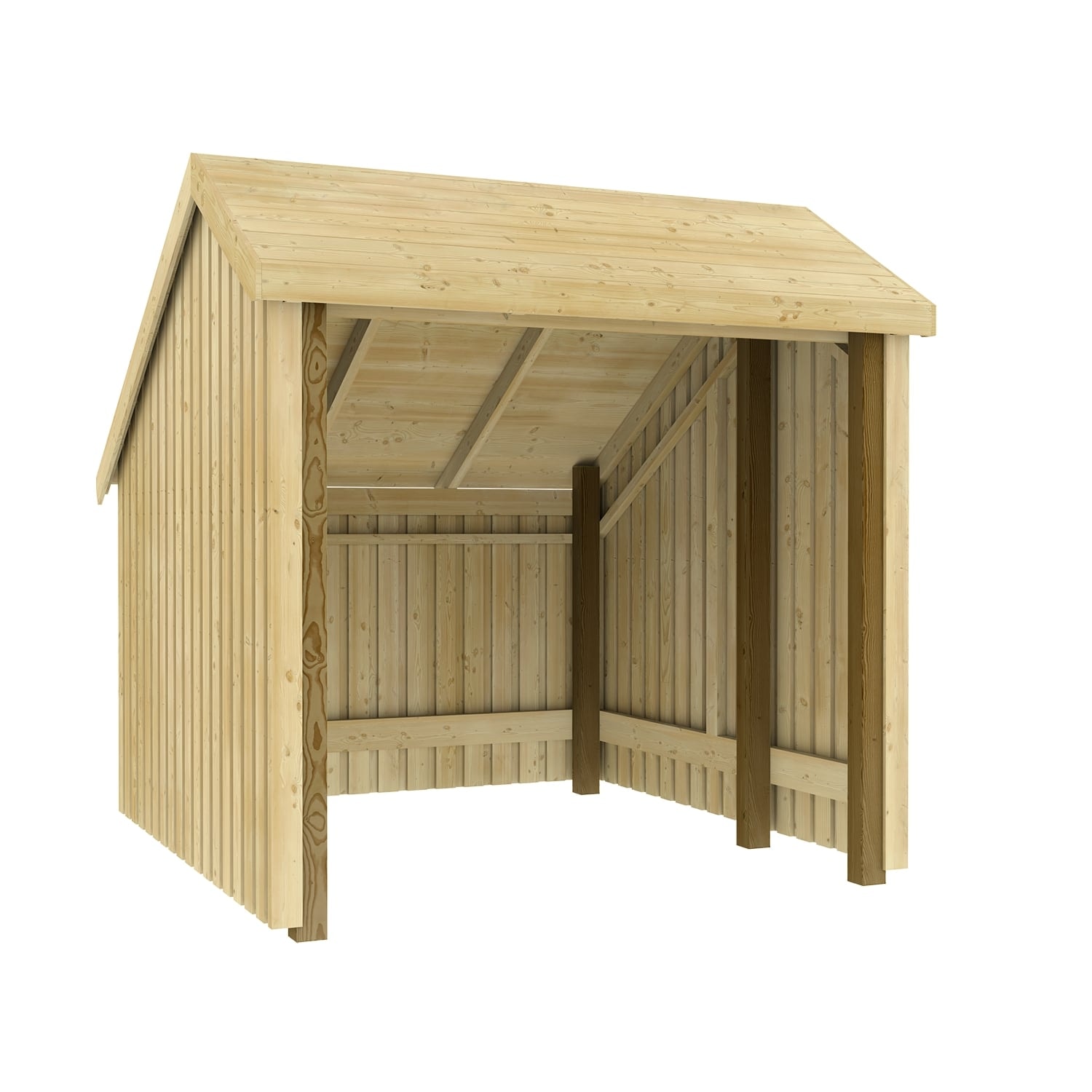 Plus cykelskur ubehandlet inkl. tagpap/alulister 5,7 m2 229 x 248 x 250 cm