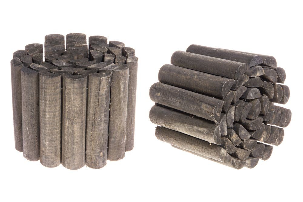 Tarmo bedkant i sort 20 x 200 cm