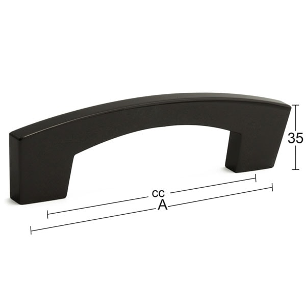 Habo Møbelgreb Cc96 2 stk. Linn Sort Nikkel