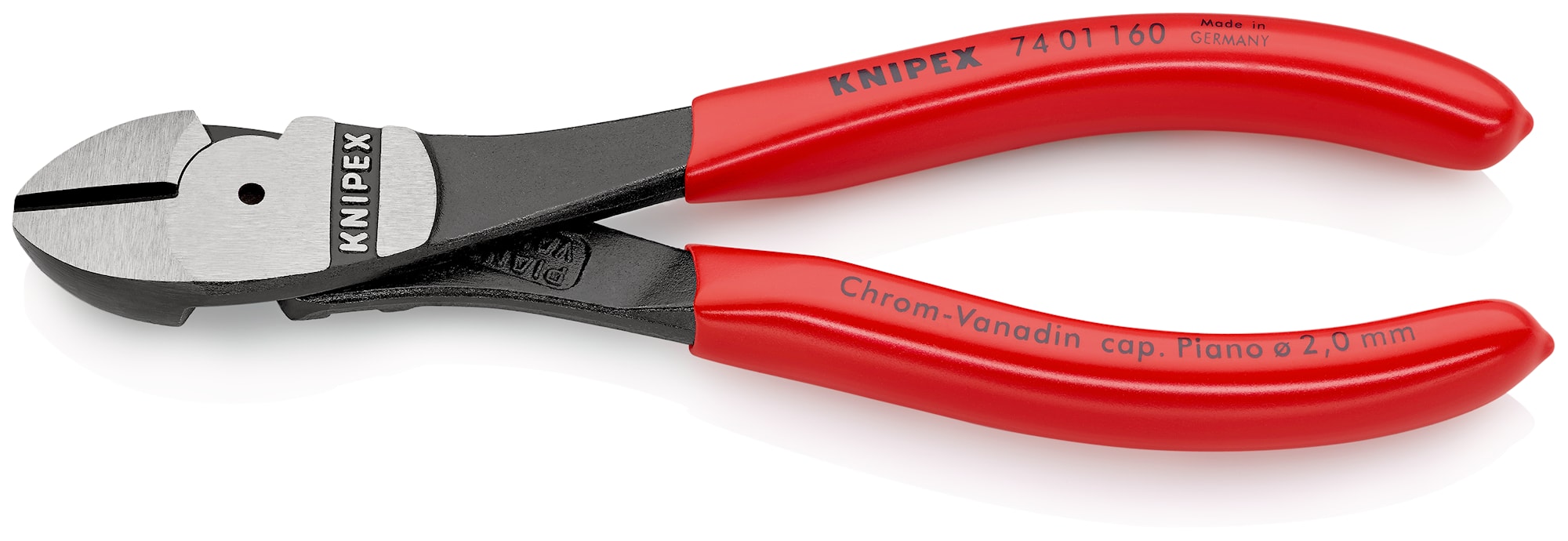 Knipex skævbider, sort atramenteret 160 mm