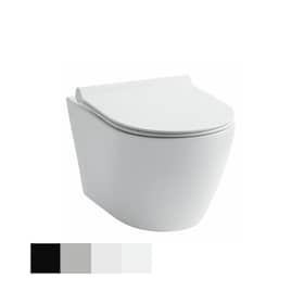 Lavabo Studio Rimless væghængt toilet i hvid med Slim toiletsæde