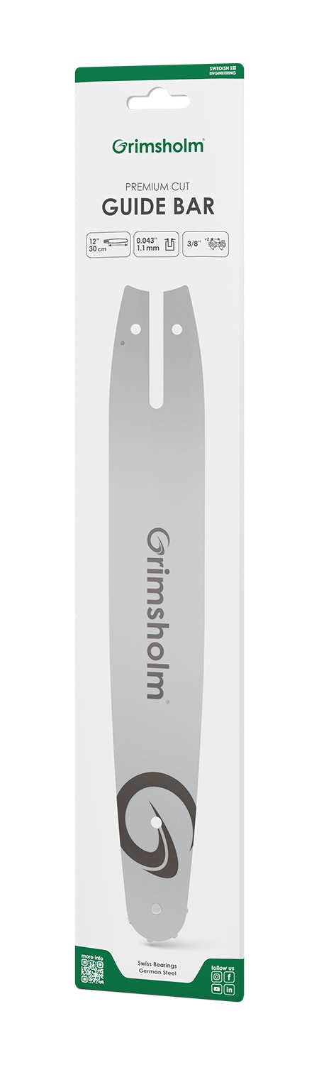 Grimsholm 12" 3/8" 1,1 mm Premium Cut motorsavssværd