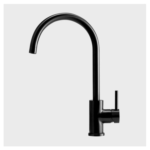 Primy Steel Curve Shadow køkkenarmatur i sort